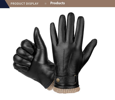 Guantes de Invierno en Piel de Oveja Forrados en Polar, Resistentes al Viento - Image 16