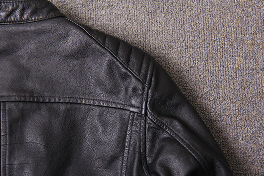 Chaqueta de Cuero Slim Fit con Cuello Alto para Hombre - Diseño Moderno y Trendy - Image 15