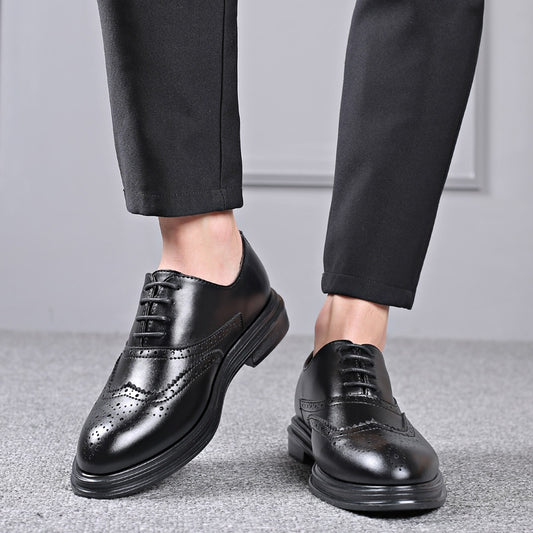 Zapatos de Cuero Brogue Ejecutivo para Otoño e Invierno