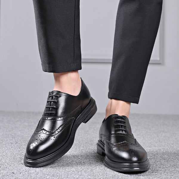 Zapatos de Cuero Brogue Ejecutivo para Otoño e Invierno