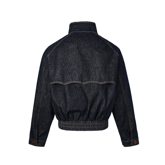Chaqueta Denim Azul Profundo con Cierre para Hombre - Primavera Verano - Image 2