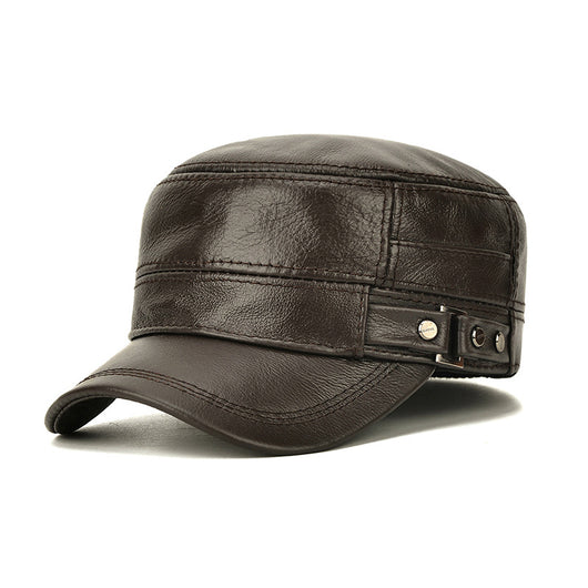 Gorra de Cuero Genuino para Hombre con Protección de Oídos - Invierno y Otoño - Image 11