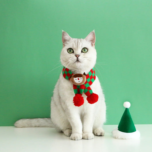 Bufanda y Gorro Navideño para Mascotas - Lana Tejida con Diseño Copo de Nieve y Papá Noel - Image 13