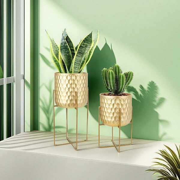 Soporte Metálico para Macetas y Flores - Decoración para Interiores y Balcones