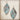 **Leather Oval Earring-Napolis Turquoise & Brown 209u