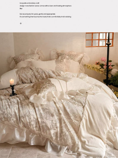 Juego de Cama Princesa Retro Francés de Lujo para Todas las Estaciones - Image 6
