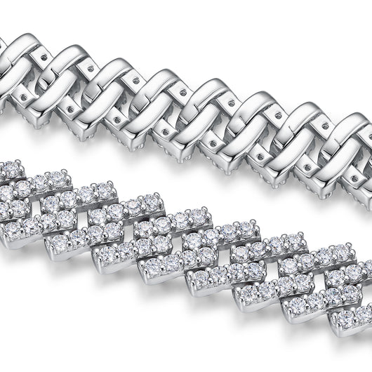 Pulsera de Plata S925 con Moissanita Premium - Joyería Luxury Plateada en Platino - Image 12