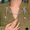 Broche Lujo Diamantes Completos Lazo Rojo Tendencia Personalidad