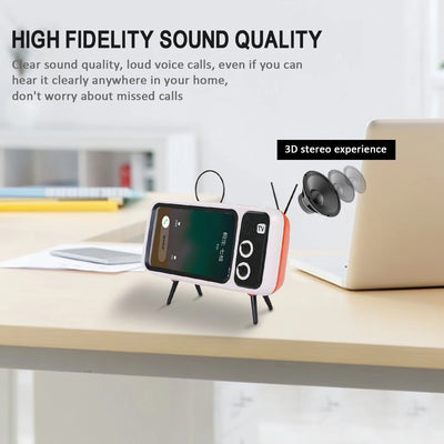 Parlante Bluetooth Retro con Soporte para Teléfono - Image 17