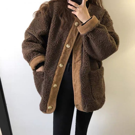 Abrigo Acolchado Térmico para Mujer con Detalles en Cuero Coordinado - Image 2