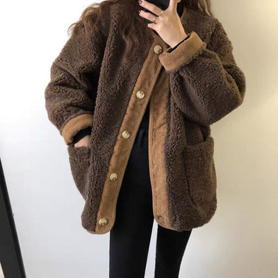 Abrigo Acolchado Térmico para Mujer con Detalles en Cuero Coordinado - Image 2