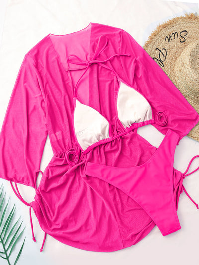 Bikini de Tres Piezas Blanco para Mujer - Image 21