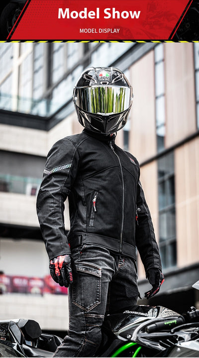 Chaqueta de Malla Transpirable para Motociclismo - Abrigo Deportivo para Hombre - Image 12