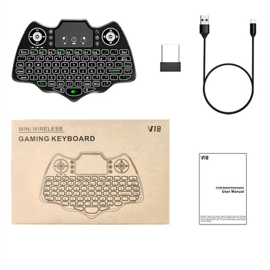 Teclado Inalámbrico Mini Volador V18 con Control Remoto - Image 13