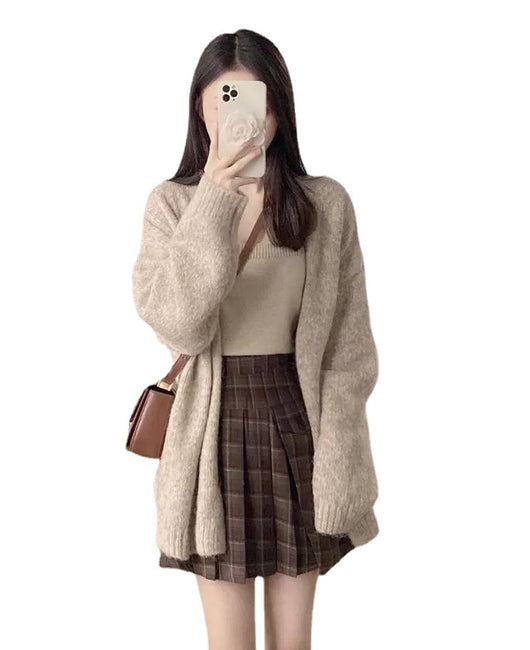 Cardigan Tejido Cuadros para Mujer - Comodidad sin Esfuerzo - Image 3