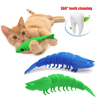 Juguete Interactivo de Catnip con Limpieza Dental 360° para Gatos