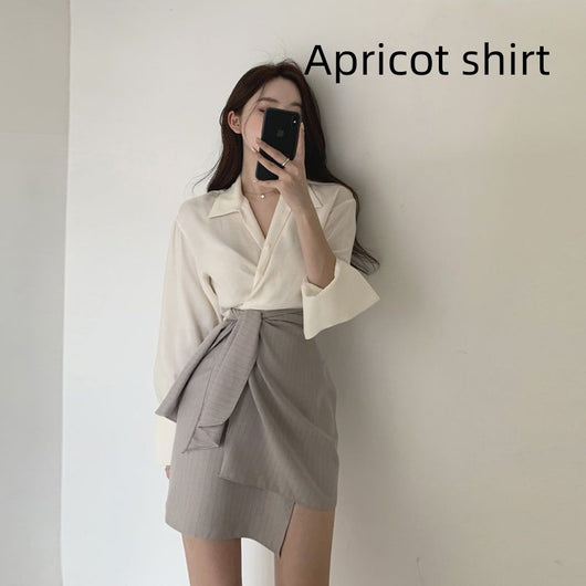 Conjunto de Dos Piezas: Blusa y Falda Talle Alto Evasé Reductora - Image 20