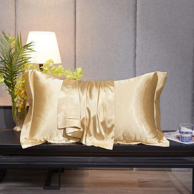 Funda de Almohada en Seda de Hielo Simple para el Hogar - Image 30
