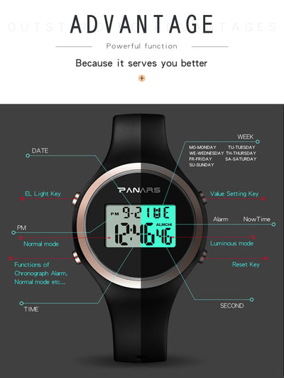 Reloj Electrónico Infantil Unisex con Banda de Silicona - Diseño Moderno y Funcional - Image 10