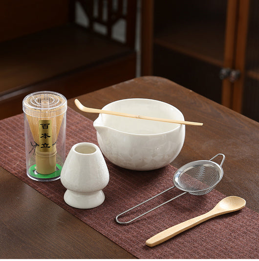 Juego de Té Matcha Kung Fu Estilo Japonés con Acabado Cristalino - Image 24