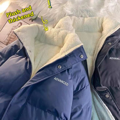 Abrigo Acolchado Estilo Hong Kong con Forro Polar - Chaqueta Suelta de Algodón - Image 2