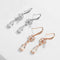 Aretes de Boda Gota de Agua Coreanos Largos