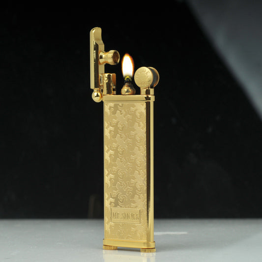 Encendedor de Cobre Retro Ultra Delgado con Molinillo Integrado
