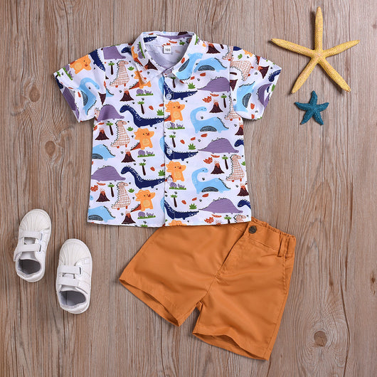 Traje Corto Infantil Estampado de Dinosaurios - Image 10