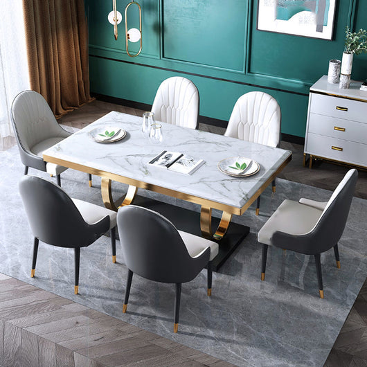 Conjunto de Comedor Moderno en Pizarra: Mesa y Sillas Elegantes - Image 3