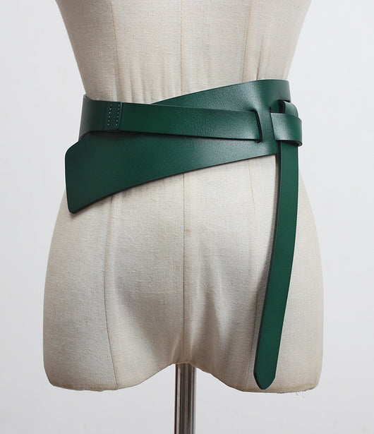Cinturón Ancho de Cuero con Detalles Decorativos para Mujer - Image 6