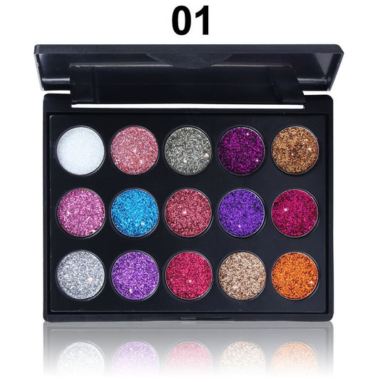 Paleta de Sombras de Ojos Diamond Sequin 15 Colores - Image 9