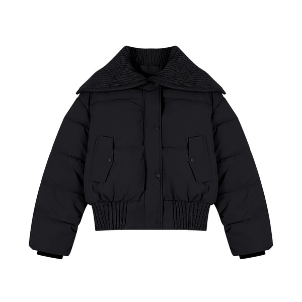 Abrigo Térmico Acolchado para Mujer con Cuello Solapa - Invierno