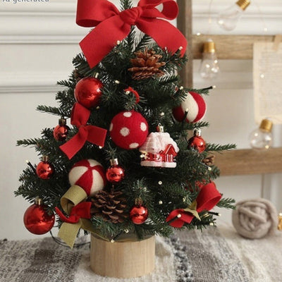 Árbol de Navidad Decorativo con Luces LED para Escritorio y Habitación