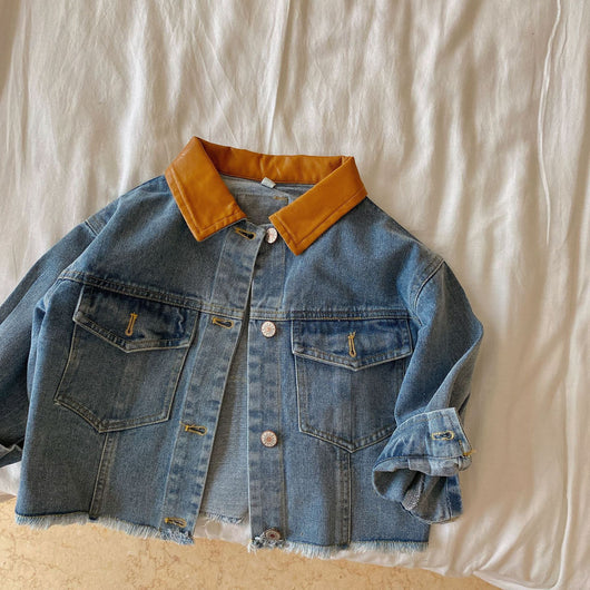 Chaqueta de Mezclilla Infantil Unisex con Detalles de Costura - Image 4