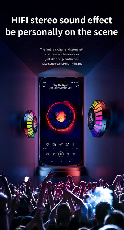 Parlante Portátil Bluetooth con Luces LED Rítmicas y Subwoofer 72 Colores - Image 6