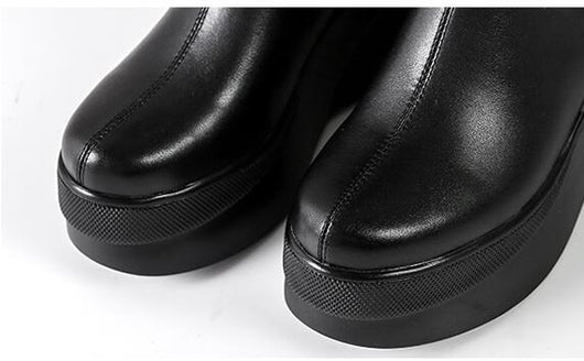 Botas de Plataforma en Cuero Genuino para Mujer - Image 16