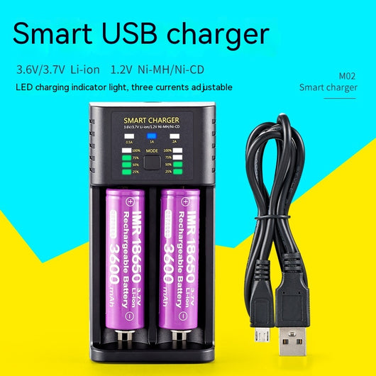 Cargador Rápido USB 4 Ranuras para Baterías 18650 y 12V - Image 3