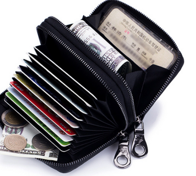 Billetera Compacta de Cuero Genuino con Doble Cierre - Image 10