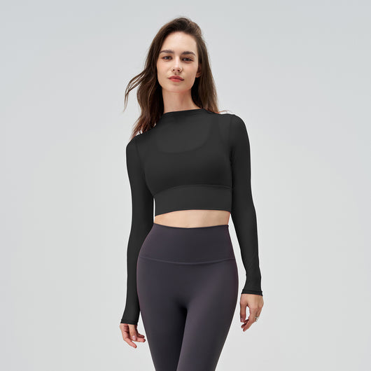 Playera Deportiva Reductora de Malla para Mujer - Manga Larga Transpirable de Secado Rápido - Image 8