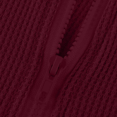 Sudadera Waffle con Cierre y Capucha - Chaqueta Casual de Manga Larga - Image 13