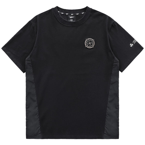 Camiseta Bordada de Manga Corta