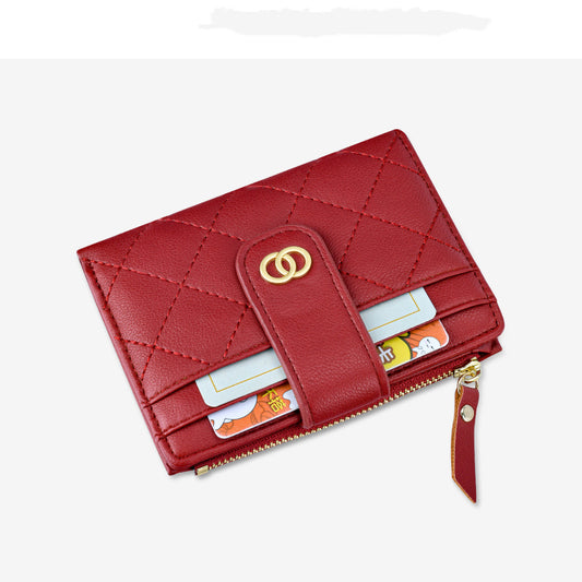 Billetera Compacta Bordada para Mujer con Múltiples Compartimentos - Image 2