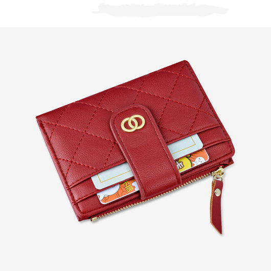Billetera Compacta Bordada para Mujer con Múltiples Compartimentos - Image 2