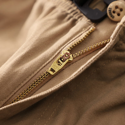 Pantalones Overol de Algodón con Hebilla Retro para Hombre - Image 4