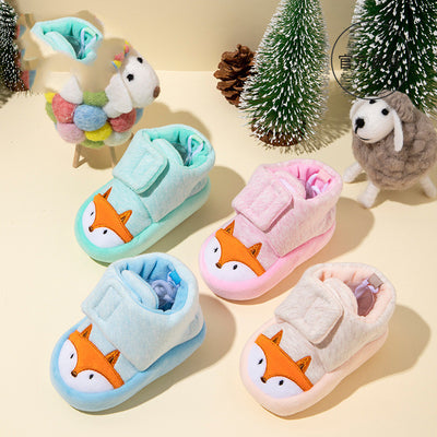 Zapatos de Algodón Grueso para Bebé con Suela Suave