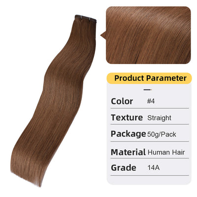 Extensión de Cabello Tejido a Mano Segunda Generación - Cabello Natural Blanco - Image 8
