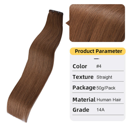 Extensión de Cabello Tejido a Mano Segunda Generación - Cabello Natural Blanco - Image 8