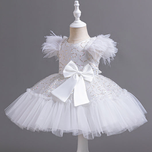 Vestido de Fiesta Infantil con Falda Tul Flores - Colección Verano - Image 7