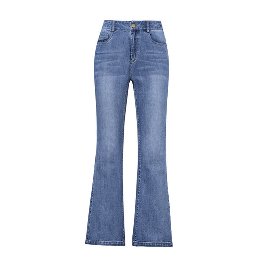 Pantalones Vaqueros Acampanados Cintura Alta Estilo Coreano para Mujer - Image 2