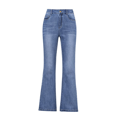 Pantalones Vaqueros Acampanados Cintura Alta Estilo Coreano para Mujer - Image 2